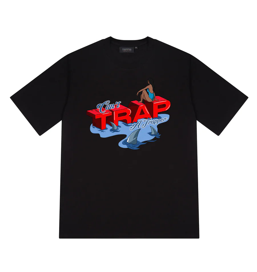 Trapstar - CAN'T TRAP A TRAPPER TEE - BLACK